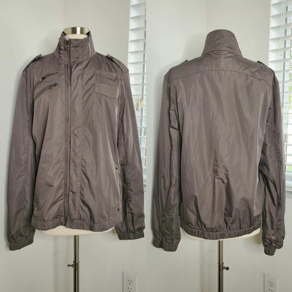 COLOR SIETE Zip Snap Front Windbreaker M.